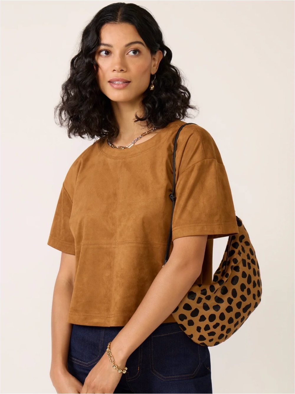 Evereve Kimberly faux suede top